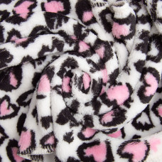 Тканина махрова Велсофт 140 см 280 г/м2 для халатів, піжам, пледів і покривал супер м'яка сердечка