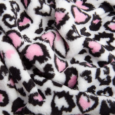 Тканина махрова Велсофт 140 см 280 г/м2 для халатів, піжам, пледів і покривал супер м'яка сердечка