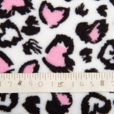 Тканина махрова Велсофт 140 см 280 г/м2 для халатів, піжам, пледів і покривал супер м'яка сердечка