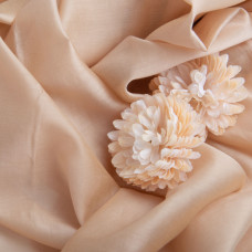 Тканина Тенсель шовк 45 г/м2 150 см легка, повітропроникна для вишуканого одягу беж