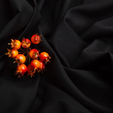 Тканина плательна Перлина 82 г/м2 150 см віскоза для суконь, блуз, аксесуарів чорна