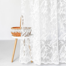 Тканина тюль жакард Мікрія 285 см 57 г/м2 тюлева тканина, тканина для тюлю, тюль, гардини, жакардова тюль