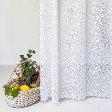 Тканина тюль жакард Мальва 285 см 72 г/м2 тюлева тканина, тканина для тюлю, тюль, гардини, жакардова тюль