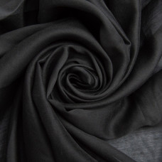 Тканина Тенсел шовк 45 г/м2 150 см легка, повітропроникна для вишуканого одягу чорна