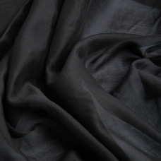 Тканина Тенсел шовк 45 г/м2 150 см легка, повітропроникна для вишуканого одягу чорна