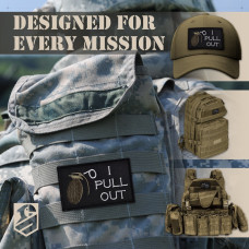 Набір шевронів 2 шт I Pull Out 5х8 см, вишитий патч з липучкою