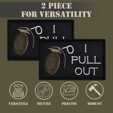 Набір шевронів 2 шт I Pull Out 5х8 см, вишитий патч з липучкою