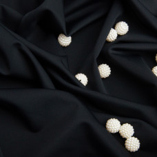 Тканина трикотаж Біфлекс матовий 200 г/м2, еластична для купальників, легінсів, спортивного одягу чорний