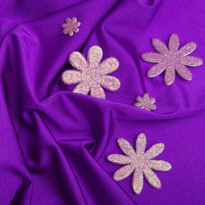Тканина трикотаж Біфлекс 200 г/м2 стрейчева еластична блискуча для купальників і спортивного одягу фіолет
