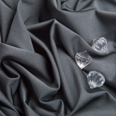 Тканина трикотаж Біфлекс 200 г/м2 стрейчева еластична блискуча для купальників і спортивного одягу т/сіра