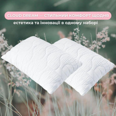 Набір подушок 2 шт 50х70 CloudDream IDEIA штучний пух, білий, гіпоалергенна подушка в коробці