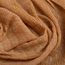 Тканина шифон жатка 95 г/м2 145 см легка, повітряна тканина для суконь, блуз і аксесуарів кемел