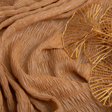 Тканина шифон жатка 95 г/м2 145 см легка, повітряна тканина для суконь, блуз і аксесуарів кемел