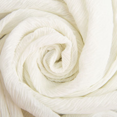 Тканина шифон жатка 95 г/м2 145 см легка, повітряна тканина для суконь, блуз і аксесуарів молоко