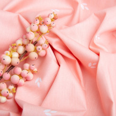 Тканина бавовна сатин для постільної білизни, натуральна тканина, постільна білизна, 120 г/м2 ВТ-405-В літо персик