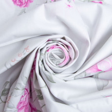 Тканина бавовна сатин для постільної білизни, натуральна тканина, постільна білизна, 120 г/м2 ВТ-411-A роуз рожевий