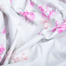 Тканина бавовна сатин для постільної білизни, натуральна тканина, постільна білизна, 120 г/м2 ВТ-411-A роуз рожевий