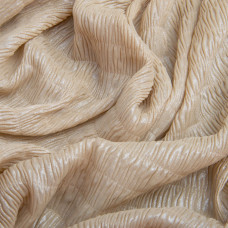 Тканина шифон жатка 95 г/м2 145 см легка, повітряна тканина для суконь, блуз і аксесуарів т/беж