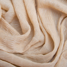 Тканина шифон жатка 95 г/м2 145 см легка, повітряна тканина для суконь, блуз і аксесуарів беж