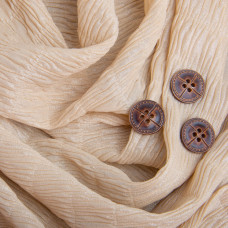 Тканина шифон жатка 95 г/м2 145 см легка, повітряна тканина для суконь, блуз і аксесуарів беж