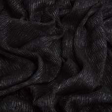 Тканина шифон жатка 95 г/м2 145 см легка, повітряна тканина для суконь, блуз і аксесуарів чорна