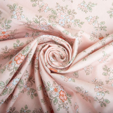 Тканина бавовна сатин для постільної білизни, натуральна тканина, постільна білизна, 120 г/м2 ВТ-405-A літо персик
