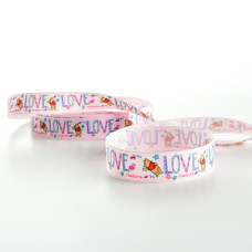 Репсова стрічка 2,5 см із принтом/однотонна