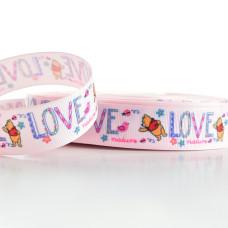 Репсова стрічка 2,5 см із принтом/однотонна