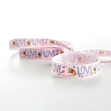 Репсова стрічка 2,5 см із принтом/однотонна