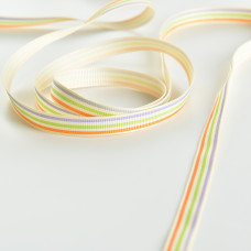 Репсова стрічка 1 см із принтом/однотонна