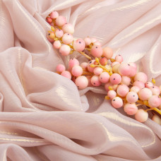 Тканина шифон стрейч із напиленням Cold 55 г/м2 150 см для суконь, блуз, декору й аксесуарів пудра