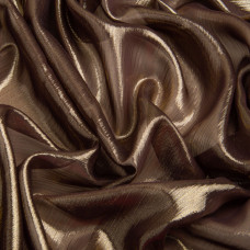 Тканина шифон стрейч із напиленням Cold 55 г/м2 150 см для суконь, блуз, декору й аксесуарів шоколад