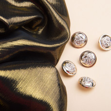 Тканина шифон стрейч із напиленням Cold 55 г/м2 150 см для суконь, блуз, декору й аксесуарів чорна