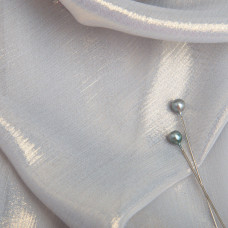 Тканина шифон стрейч із напиленням Cold 55 г/м2 150 см для суконь, блуз, декору та аксесуарів сіра