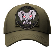 Набір шевронів 2 шт. на липучці Остання нервова клітина хакі 8 см, вишитий патч нашивка