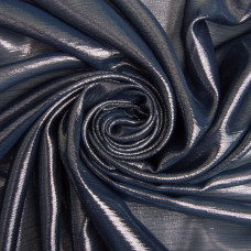 Тканина шифон стрейч із напиленням Сільвер 55 г/м2 150 см для псуконь, блуз, декору та аксесуарів т/синя