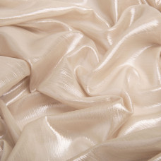 Тканина шифон стрейч із напиленням Сільвер 55 г/м2 150 см для суконь, блуз, декору й аксесуарів беж