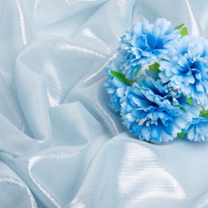 Тканина шифон стрейч із напиленням Сільвер 55 г/м2 150 см для суконь, блуз, декору й аксесуарів блактина