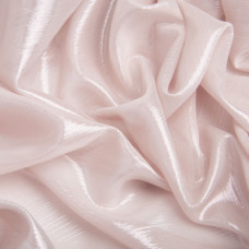 Тканина шифон стрейч із напиленням Сільвер 55 г/м2 150 см для суконь, блуз, декору й аксесуарів пудра