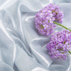 Тканина шифон стрейч із напиленням Сільвер 55 г/м2 150 см для суконь, блуз, декору та аксесуарів сіра