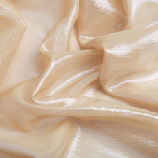 Тканина шифон стрейч із напиленням Сільвер 55 г/м2 150 см для суконь, блуз, декору й аксесуарів пісок
