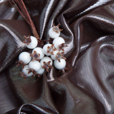 Тканина шифон стрейч із напиленням Сільвер 55 г/м2 150 см для суконь, блуз, декору й аксесуарів шоколад