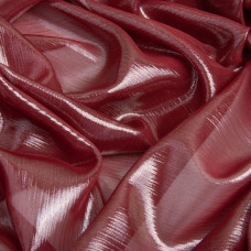 Тканина шифон стрейч із напиленням Сільвер 55 г/м2 150 см для суконь, блуз, декору й аксесуарів марсала