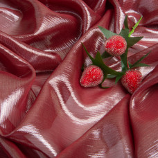 Тканина шифон стрейч із напиленням Сільвер 55 г/м2 150 см для суконь, блуз, декору й аксесуарів марсала