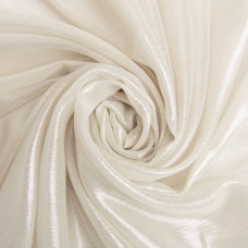Тканина шифон стрейч із напиленням Сільвер 55 г/м2 150 см для суконь, блуз, декору й аксесуарів св/беж
