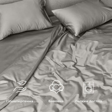 Тканина сатин 240 см 110 г/м2 300 ТС натуральна бавовна преміум якість для постільної білизни, покривал