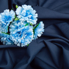 Тканина сорочкова однотонна 150 см 115 г/м2, для чоловічих і жіночих сорочок No13 (5633) синій