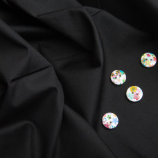 Тканина сорочкова однотонна 150 см 115 г/м2, для чоловічих і жіночих сорочок No16 (9077) чорний