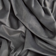 Тканина велюр однотонний Вайлет 150 см 290 г/м2, для одягу, суконь, костюмів, спідниць сіра