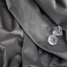 Тканина велюр однотонний Вайлет 150 см 290 г/м2, для одягу, суконь, костюмів, спідниць сіра